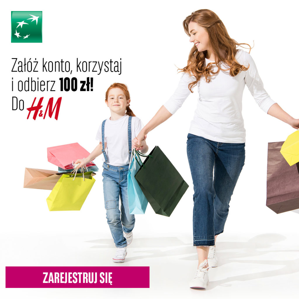 100 zł do H M za założenie konta osobistego od BNP Paribas Sukcesywny