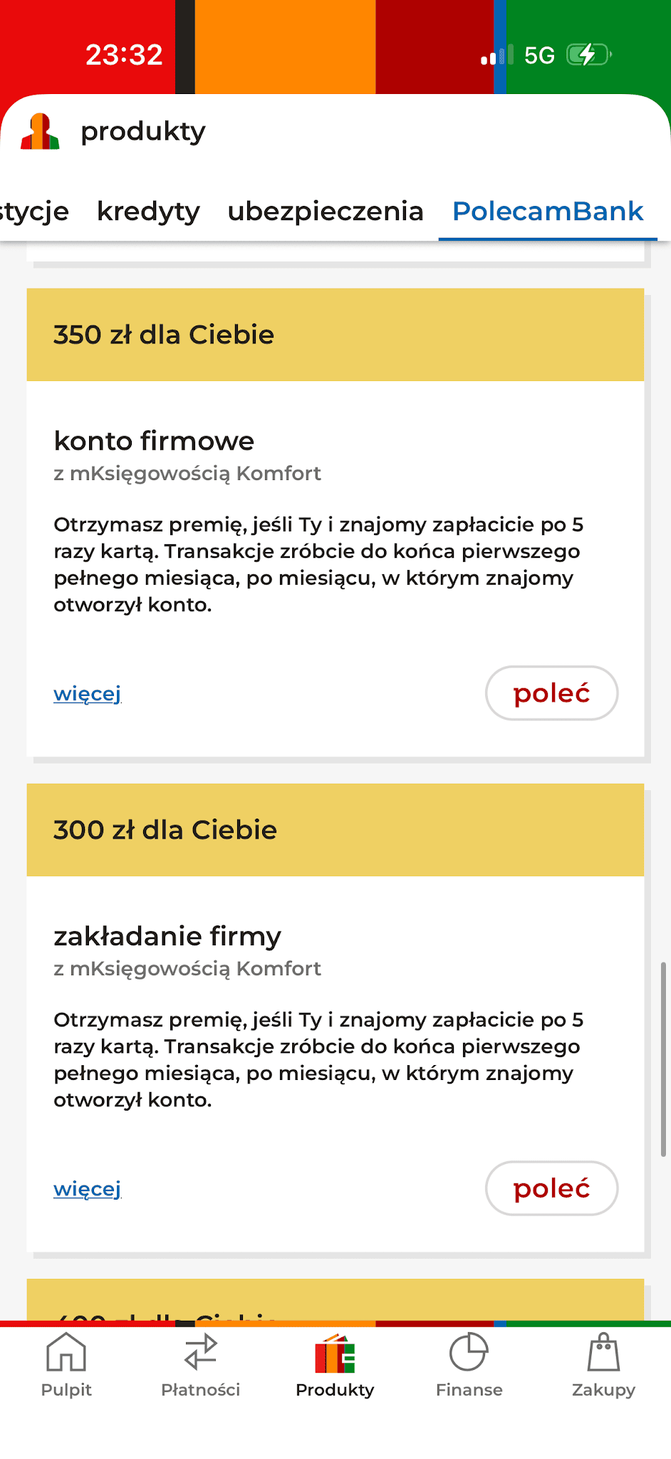 PolecamBank: konta firmowe z mKsięgowością Komfort