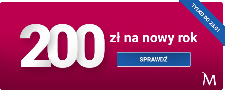 200 zł premii za założenie Konta 360° na nowy rok od Banku Millennium