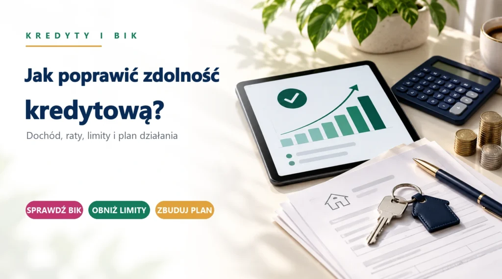 Jak poprawić zdolność kredytową dochód raty limity i plan działania