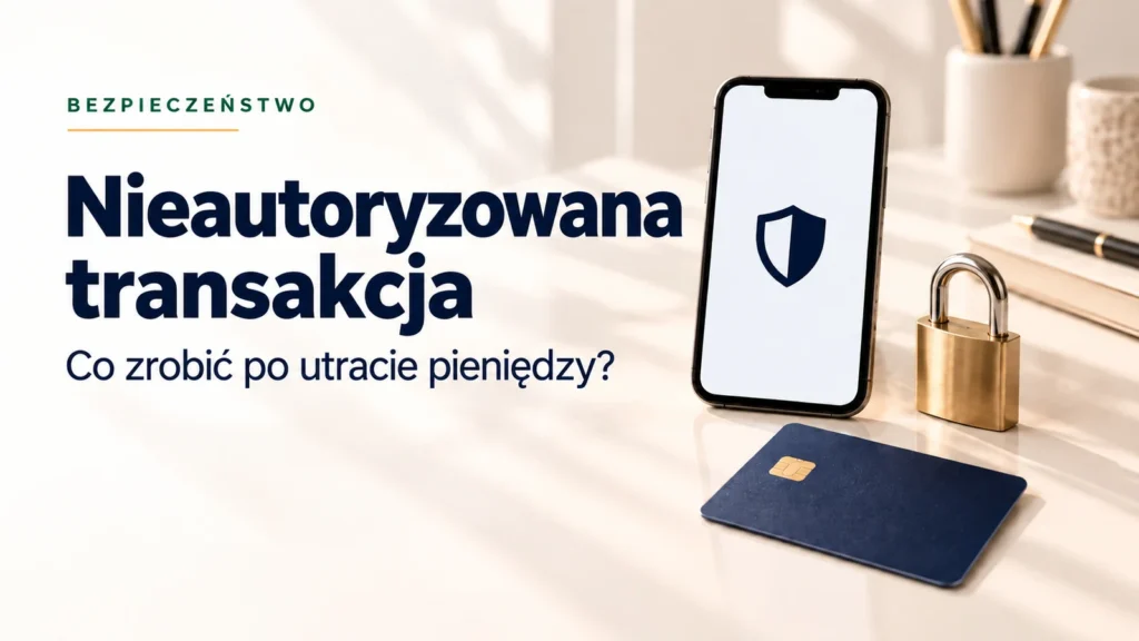 Nieautoryzowana transakcja. Zabezpieczenie konta i zgłoszenie utraty pieniędzy.