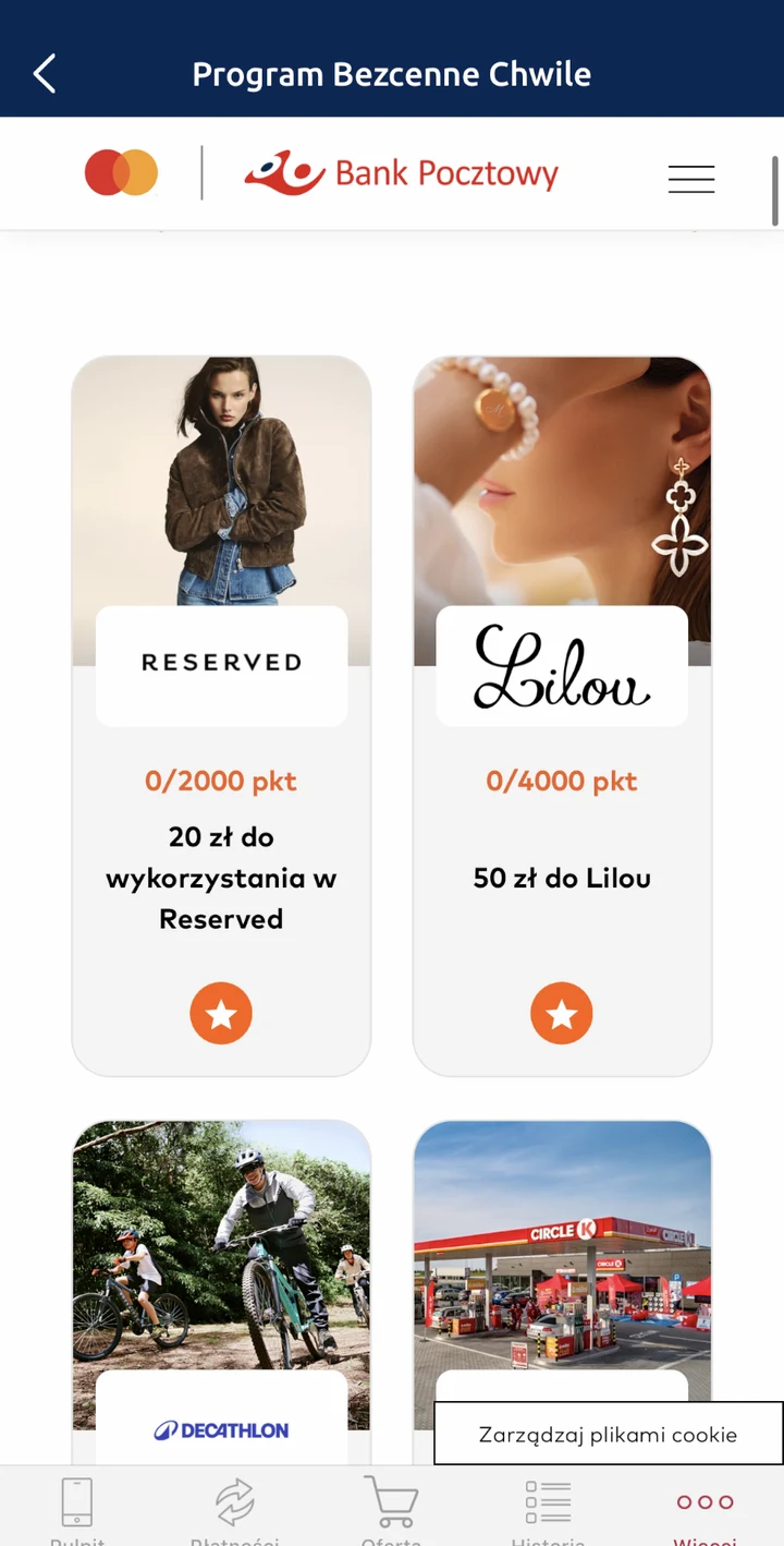 Przykład nagród Reserved i Lilou w katalogu
