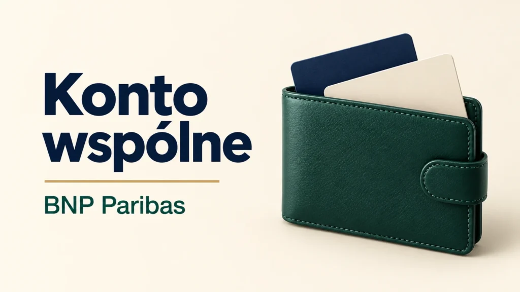 Konto wspólne BNP Paribas, zielony portfel i dwie osobne karty.
