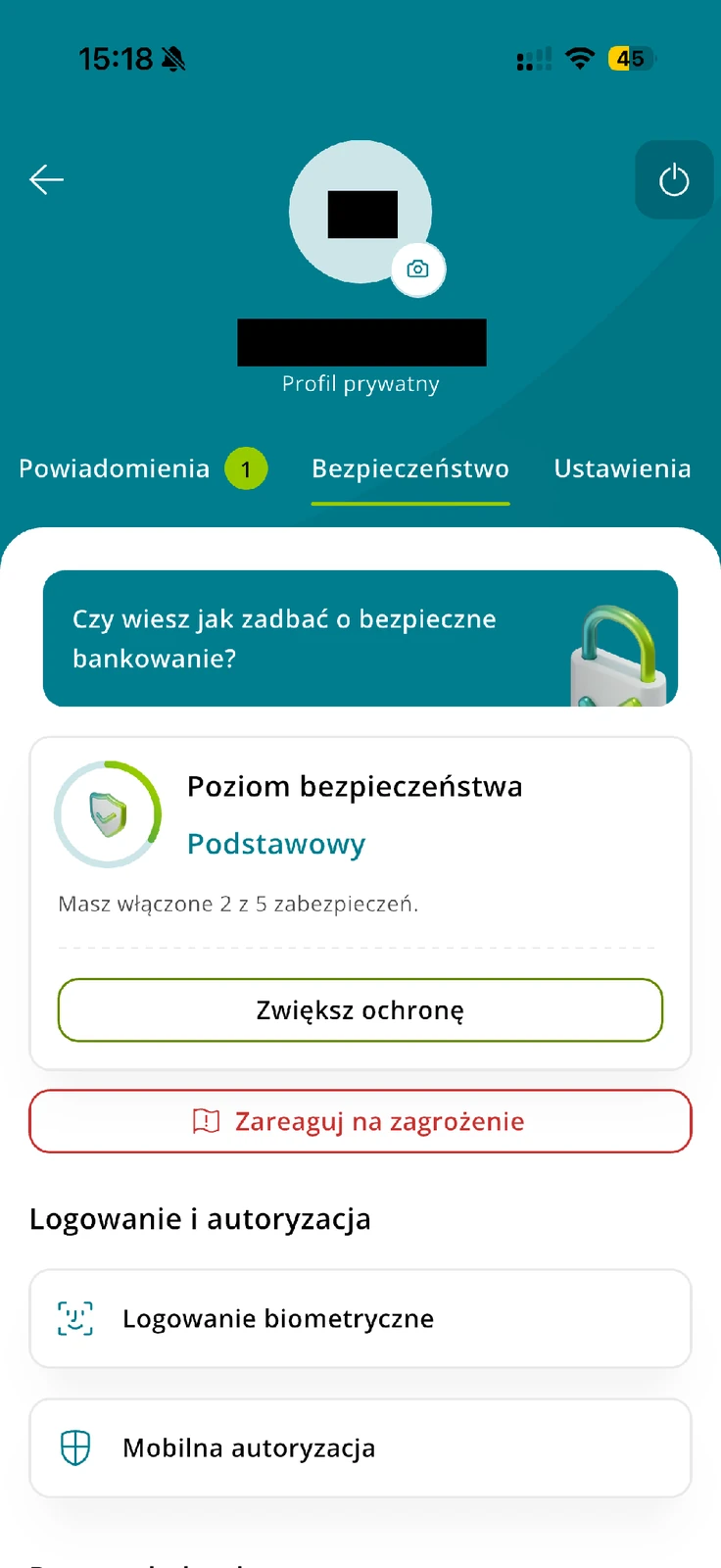 Mobilna autoryzacja w sekcji Logowanie i autoryzacja
