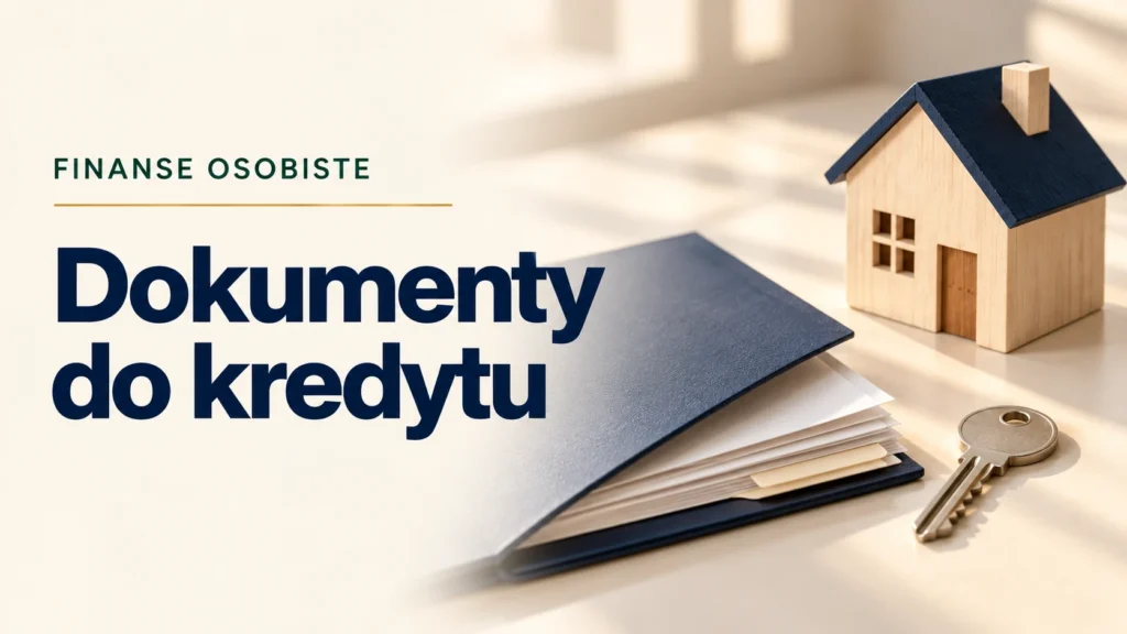 Dokumenty do kredytu hipotecznego. Teczka, model domu i klucz