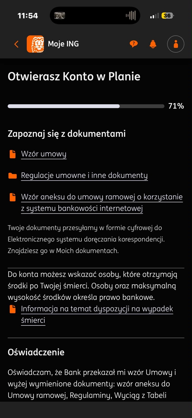 Dokumenty do przeczytania przed zawarciem umowy konta ING
