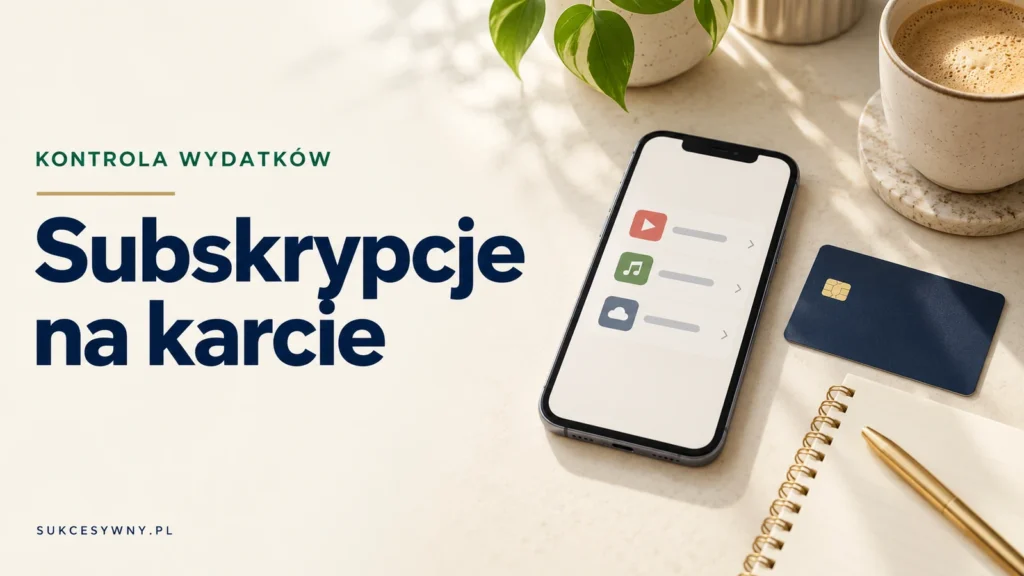Telefon i karta płatnicza obok tytułu Subskrypcje na karcie