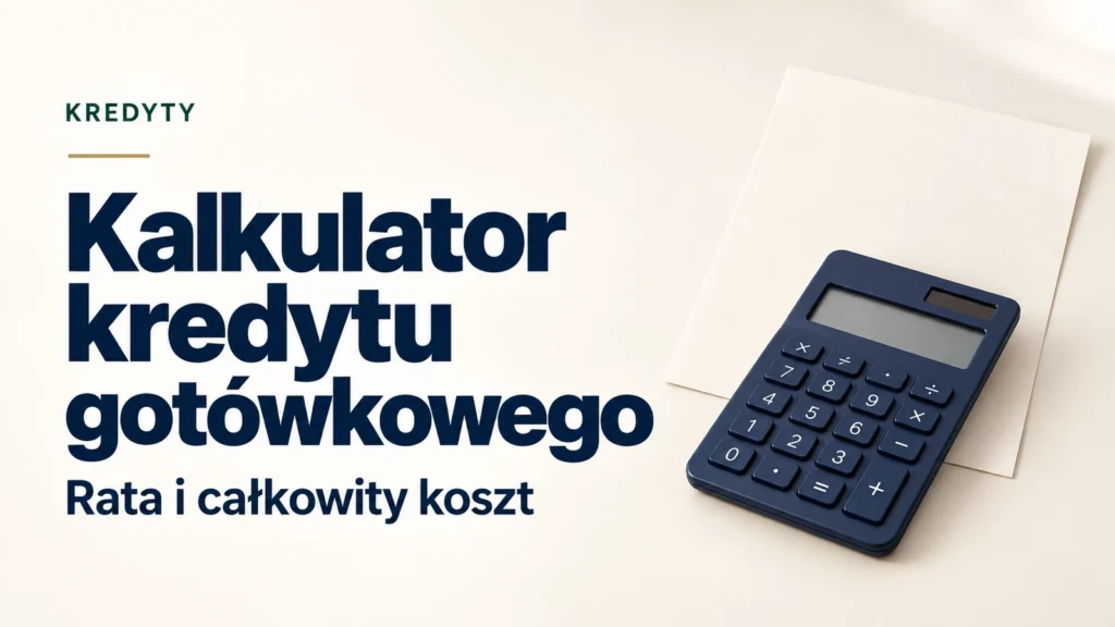 Kalkulator kredytu gotówkowego i całkowitego kosztu