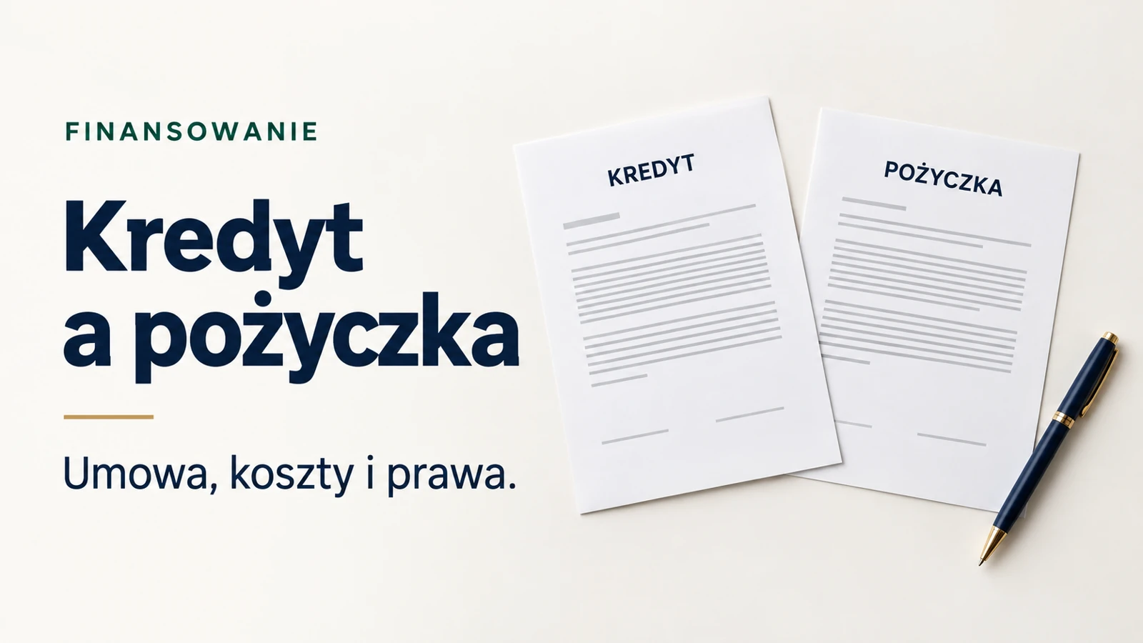 Porównanie kredytu i pożyczki