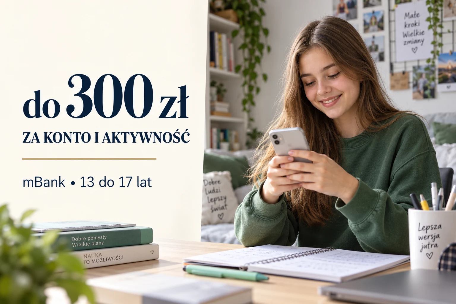 mBank: do 300 zł za konto i aktywność dla osób od 13 do 17 lat