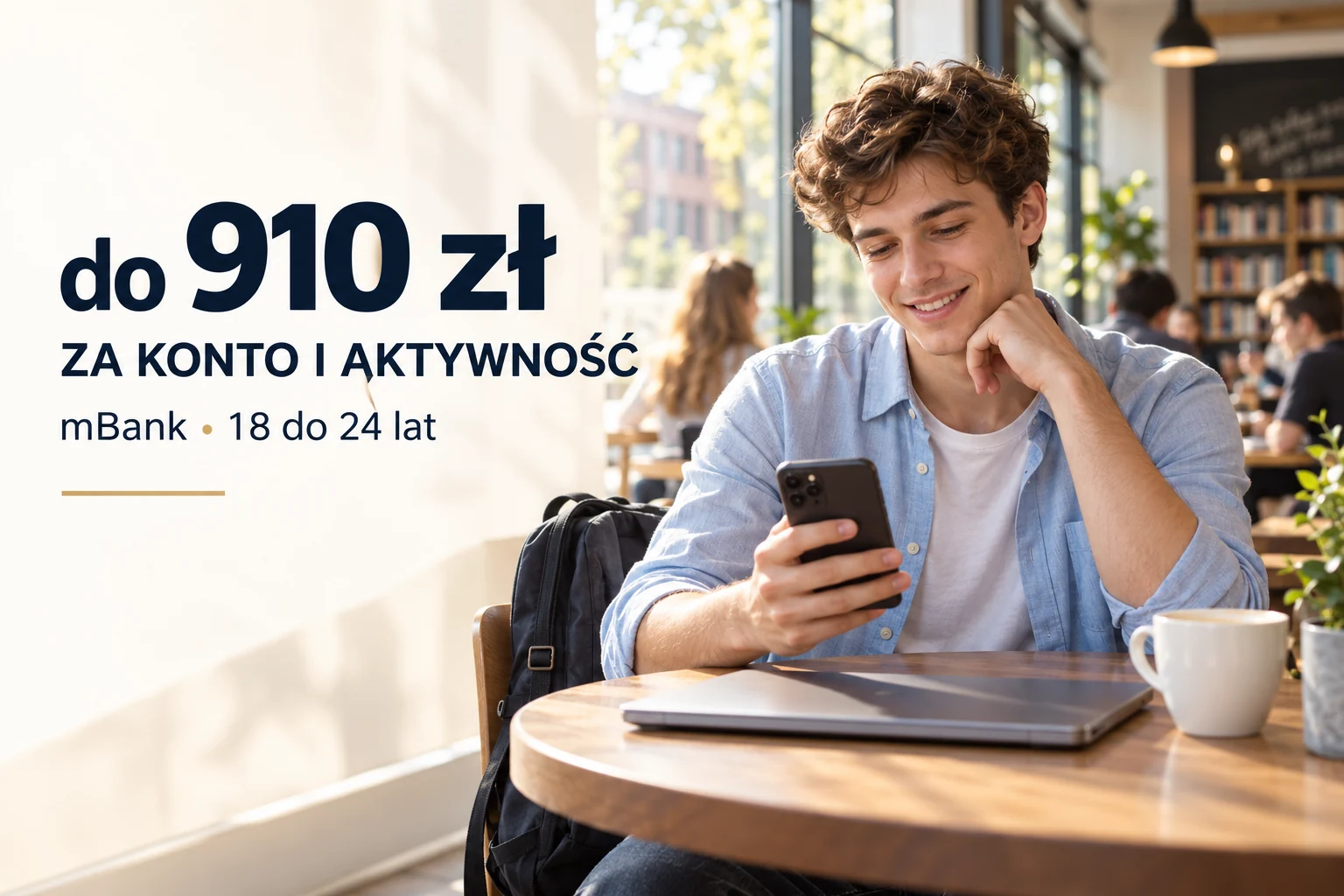 mBank: do 910 zł za konto i aktywność dla osób od 18 do 24 lat