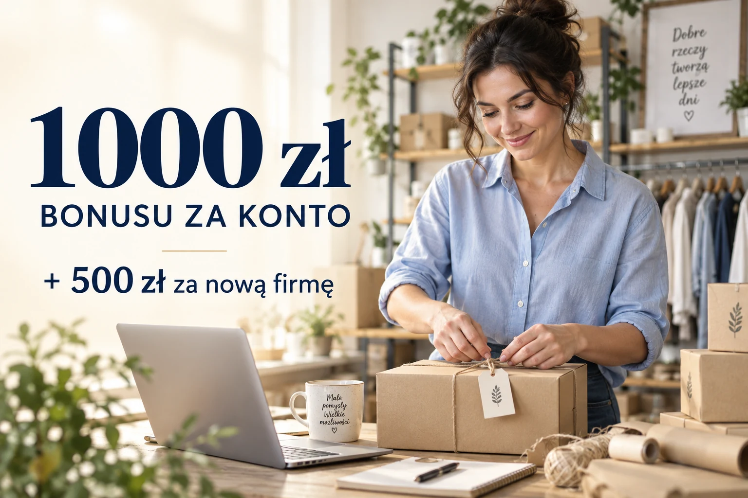 Promocja mBanku: 1000 zł za konto firmowe i dodatkowe 500 zł za nową firmę