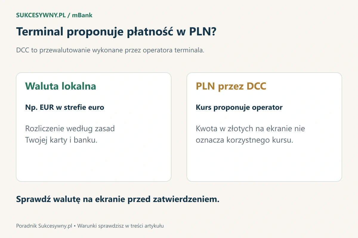 Waluta lokalna i DCC w PLN na terminalu