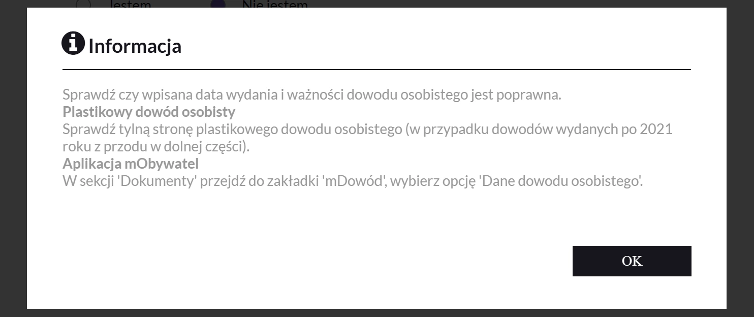 Komunikat Nest Banku o sprawdzeniu dat dokumentu tożsamości