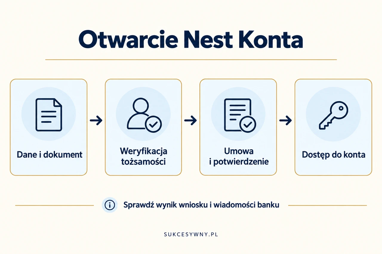 Etapy otwarcia Nest Konta od przygotowania danych do uruchomienia dostępu