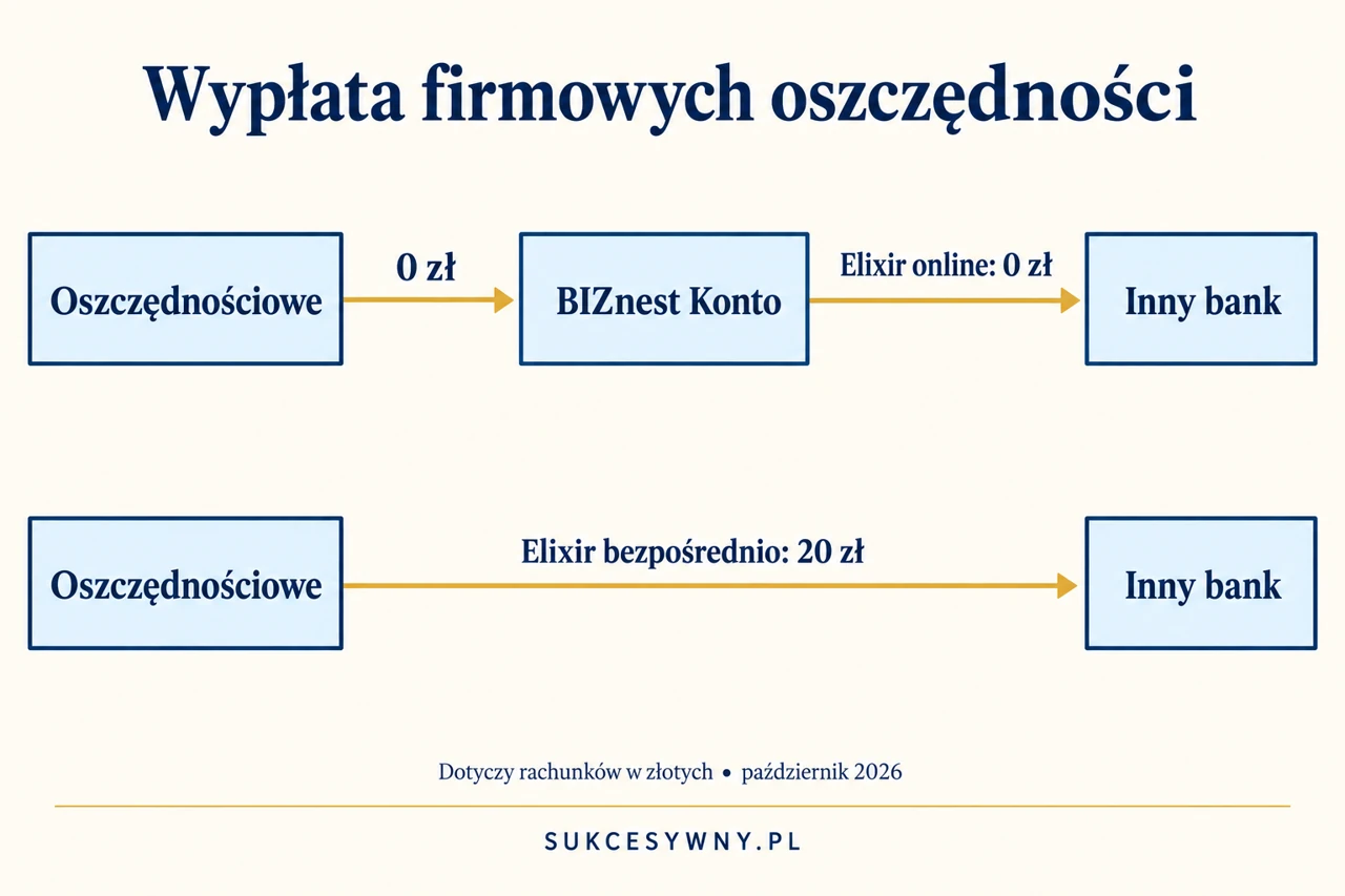 Dwie drogi przelewu z firmowego rachunku oszczędnościowego Nest Banku