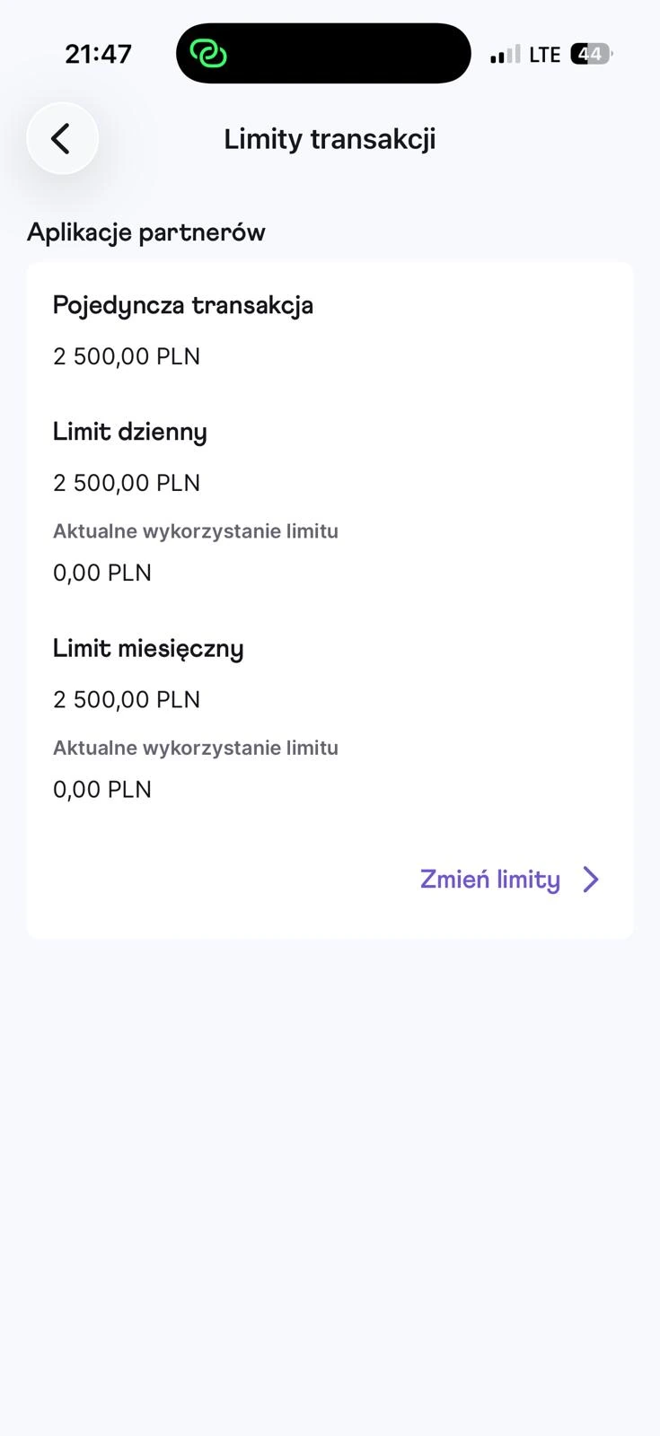Osobne limity aplikacji partnerów w Nest Banku