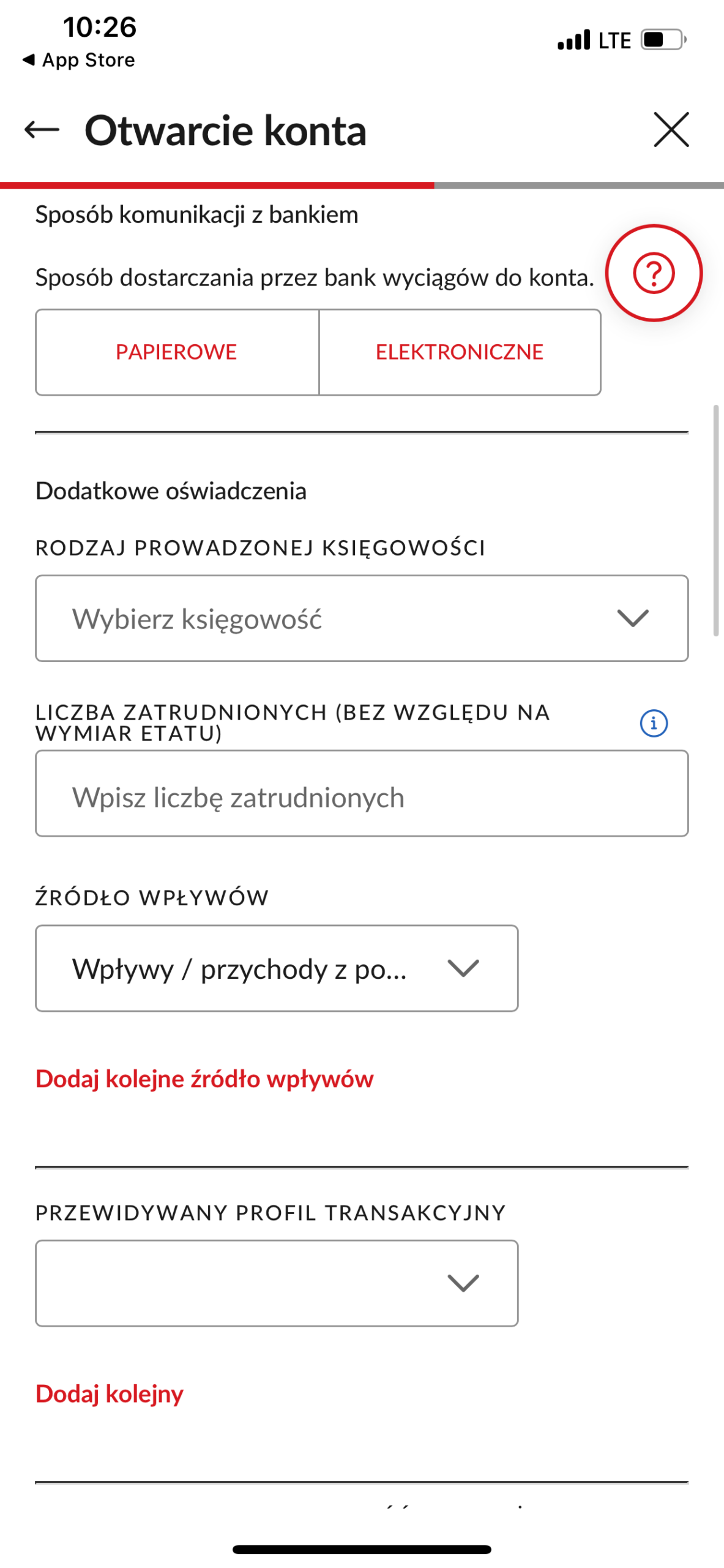 Pekao: wybór wyciągów oraz informacje o księgowości, zatrudnieniu i wpływach firmy
