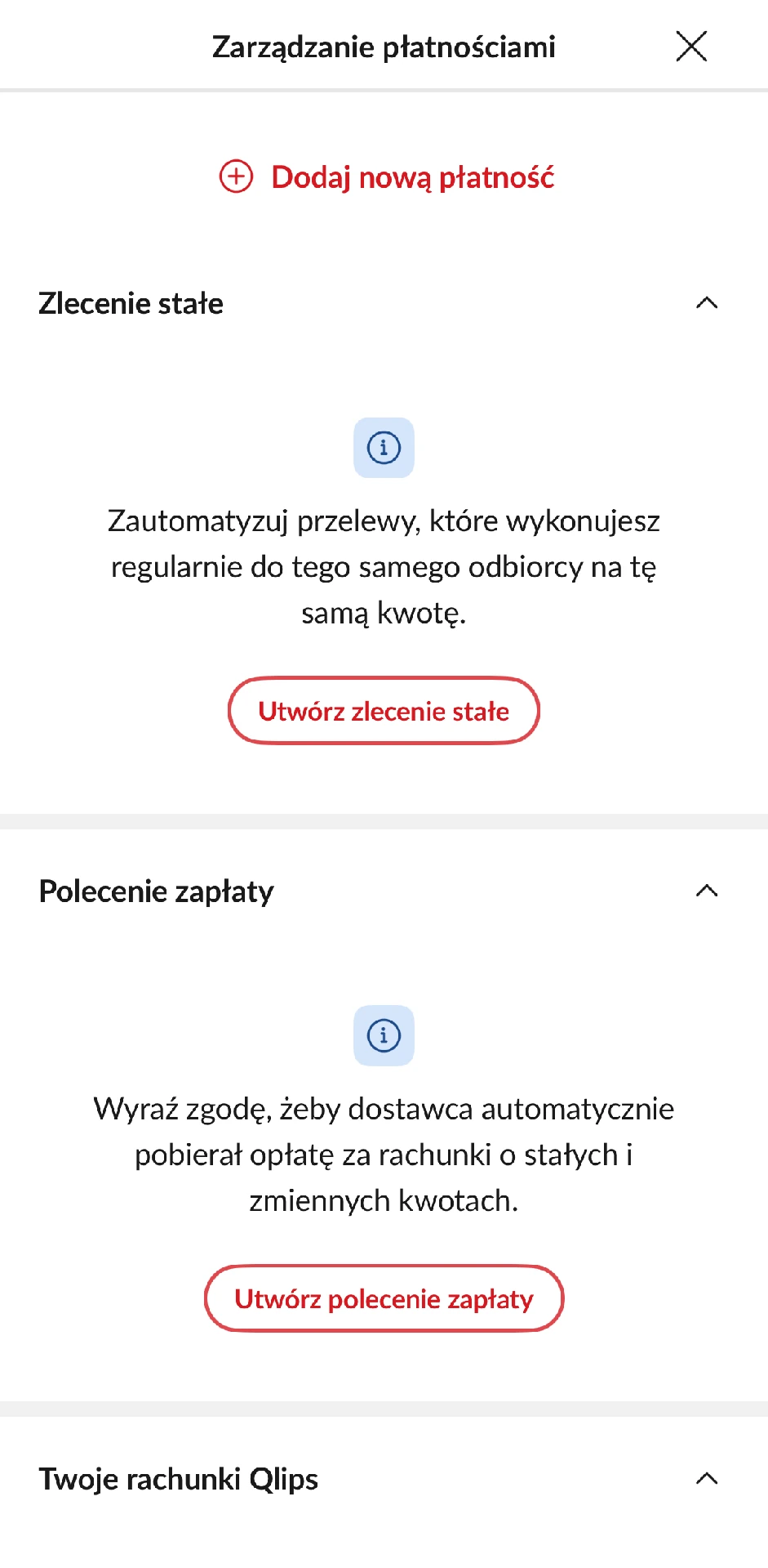 Zarządzanie zleceniami stałymi w aplikacji PeoPay