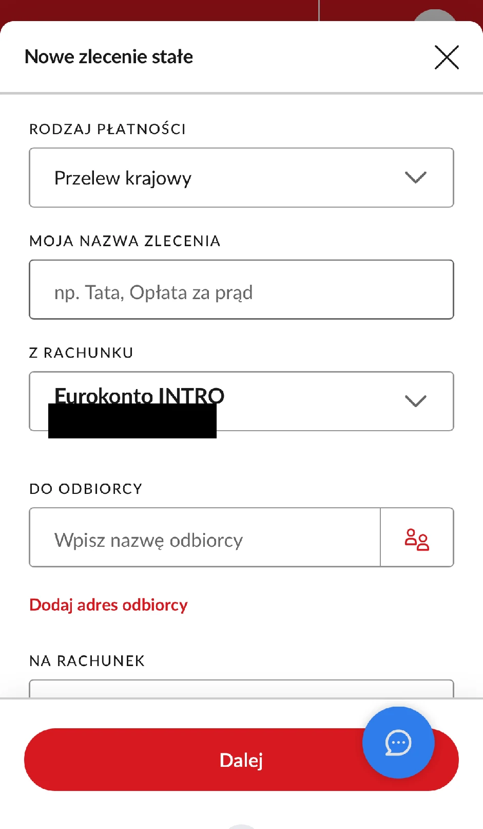 Ustawianie zlecenia stałego w serwisie Pekao24