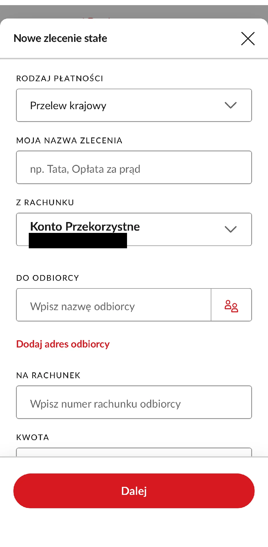 Zarządzanie zleceniami stałymi w aplikacji PeoPay