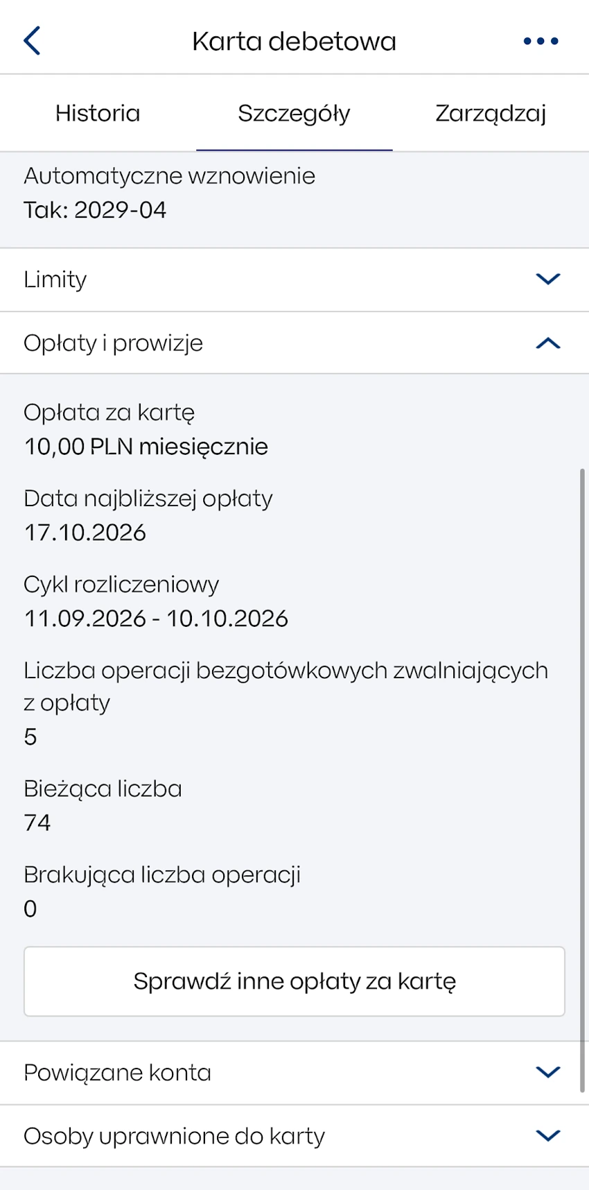 Licznik płatności zwalniających z opłaty za kartę i okres rozliczeniowy w IKO