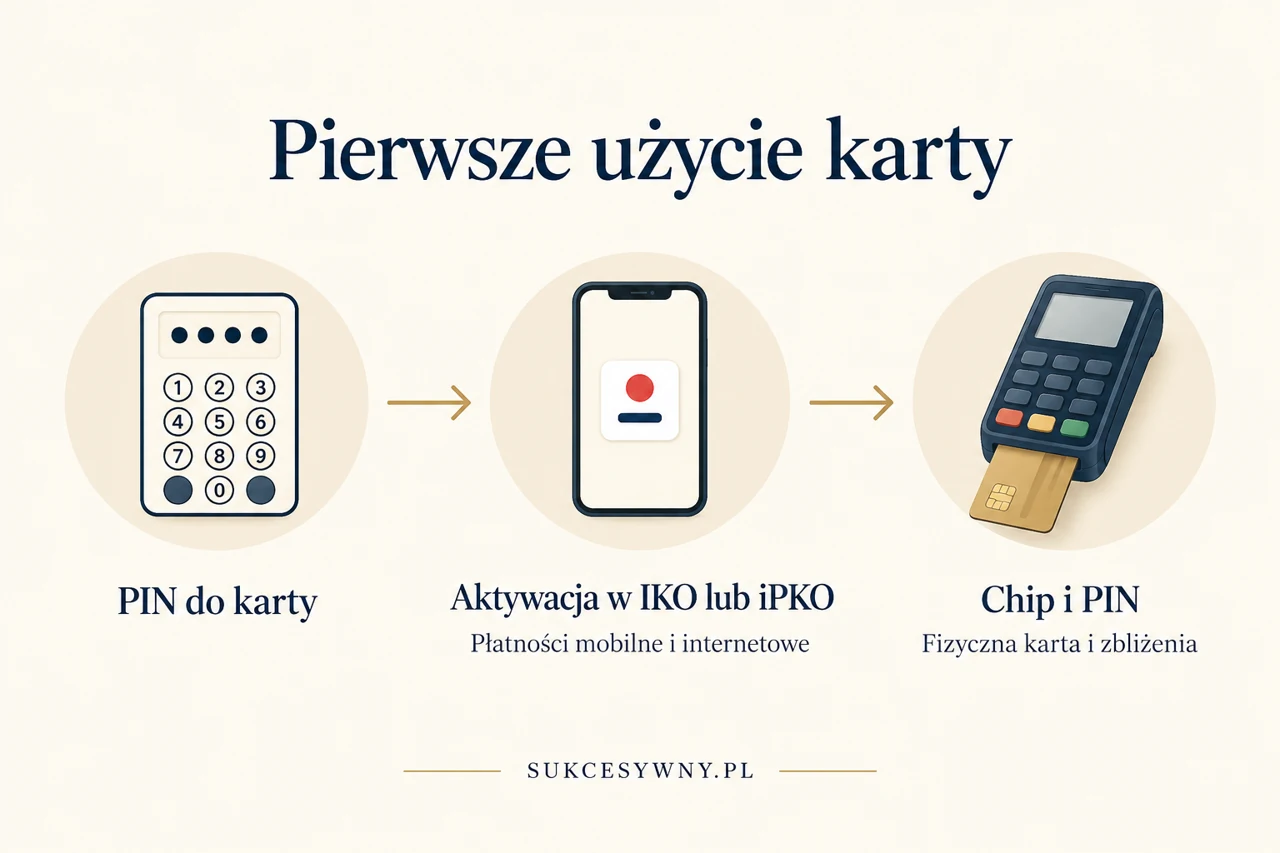 Nadanie PIN, aktywacja w bankowości oraz pierwsze użycie fizycznej karty z chipem