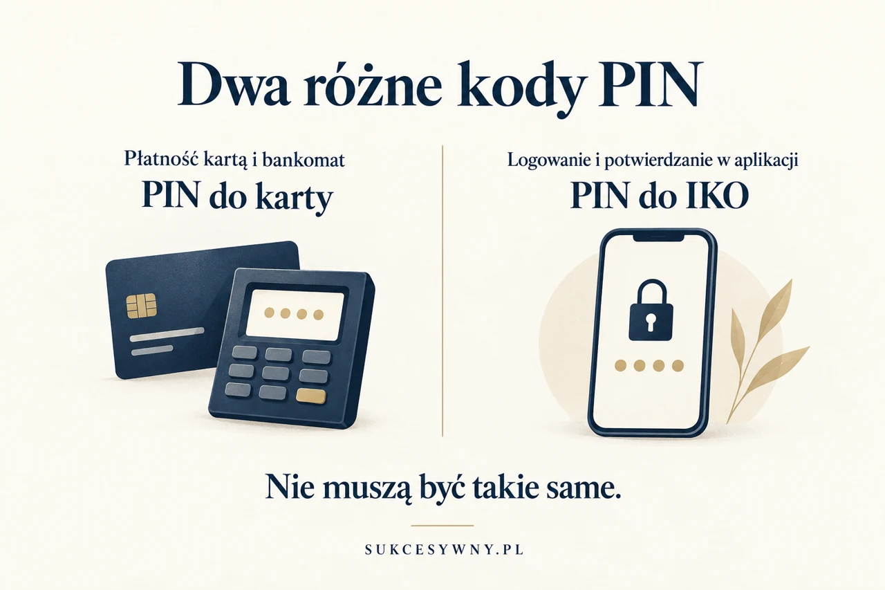 Różnica między PIN do karty płatniczej i PIN do aplikacji IKO