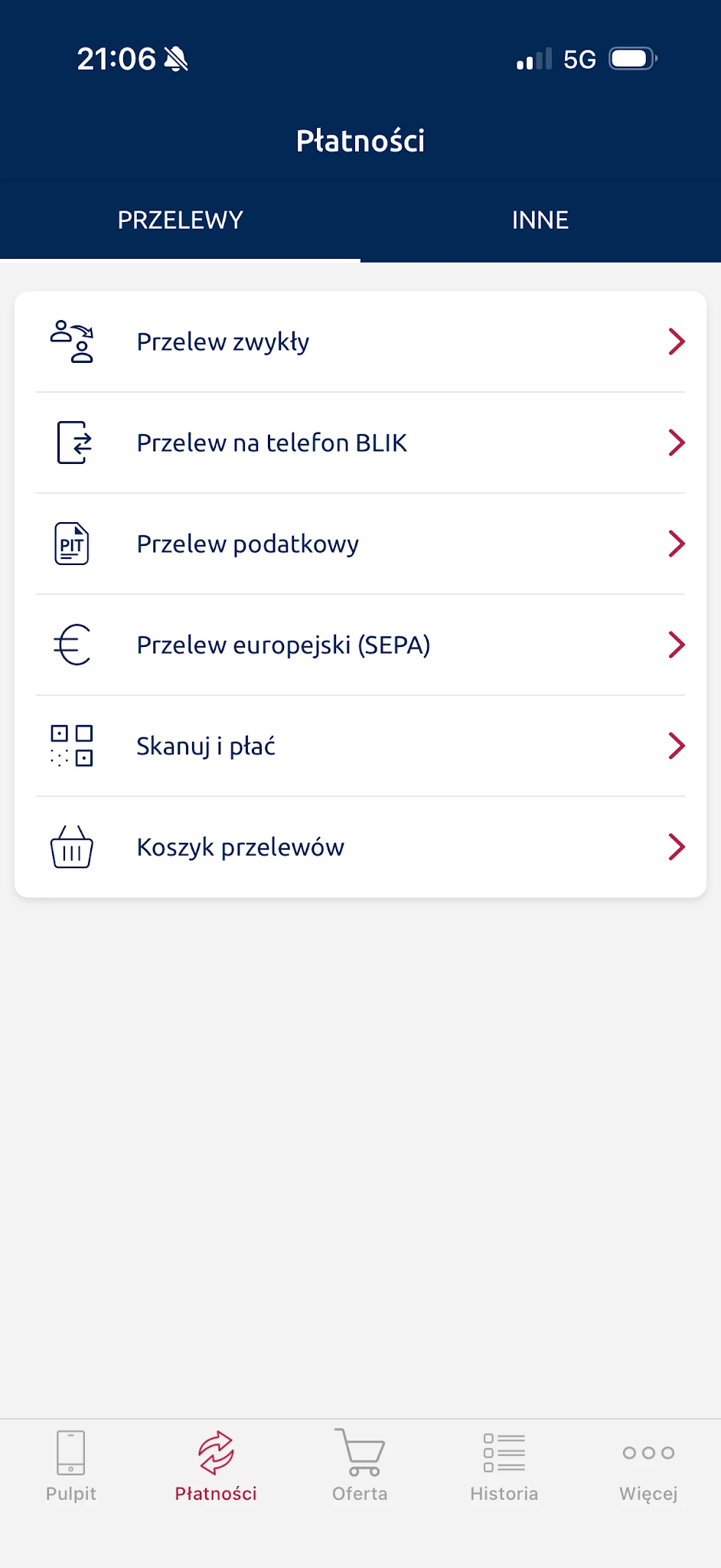 W aplikacji otwórz Płatności.