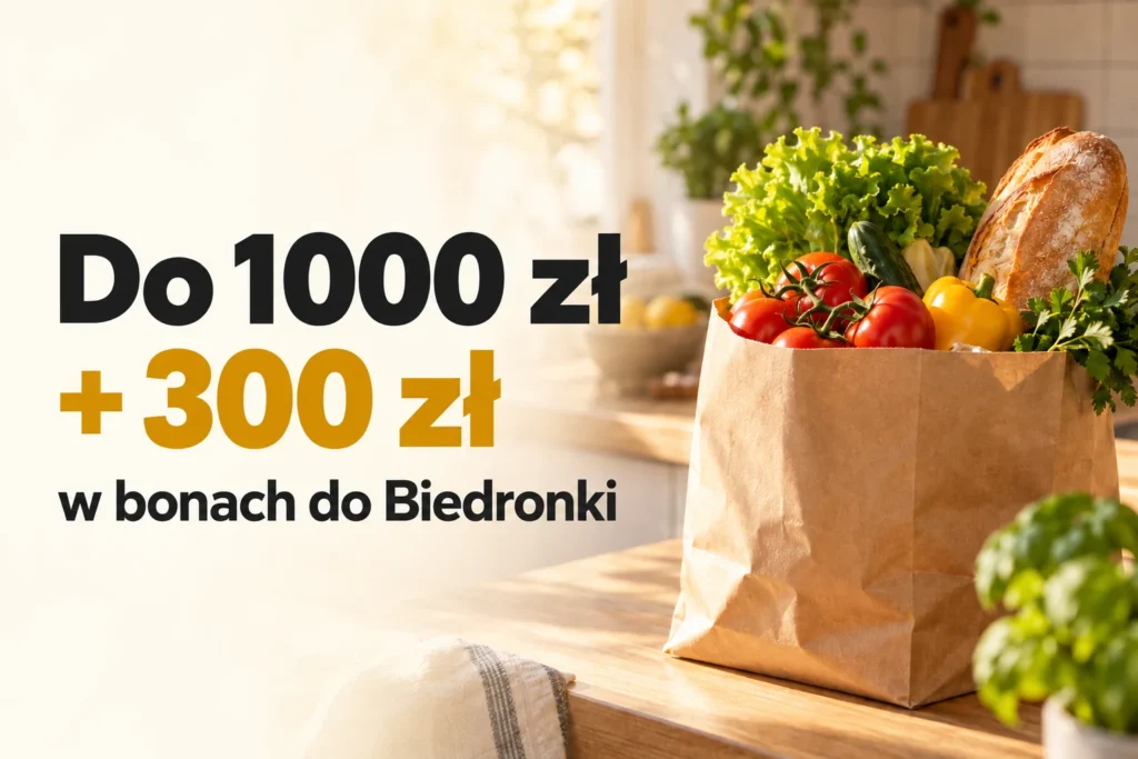 Do 1000 zł w mBanku i 300 zł w bonach do Biedronki