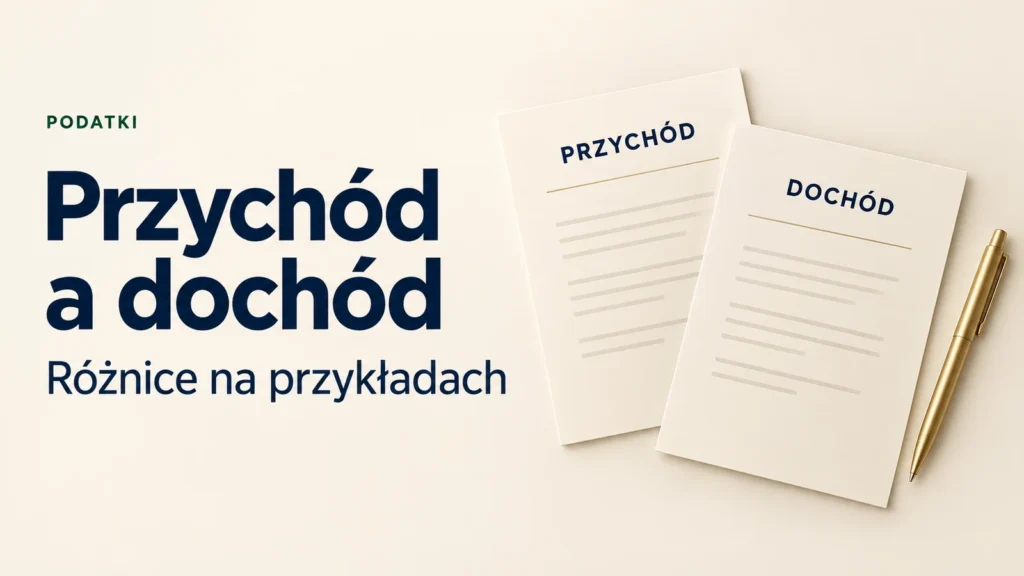 Przychód a dochód. Różnice wyjaśnione na przykładach.