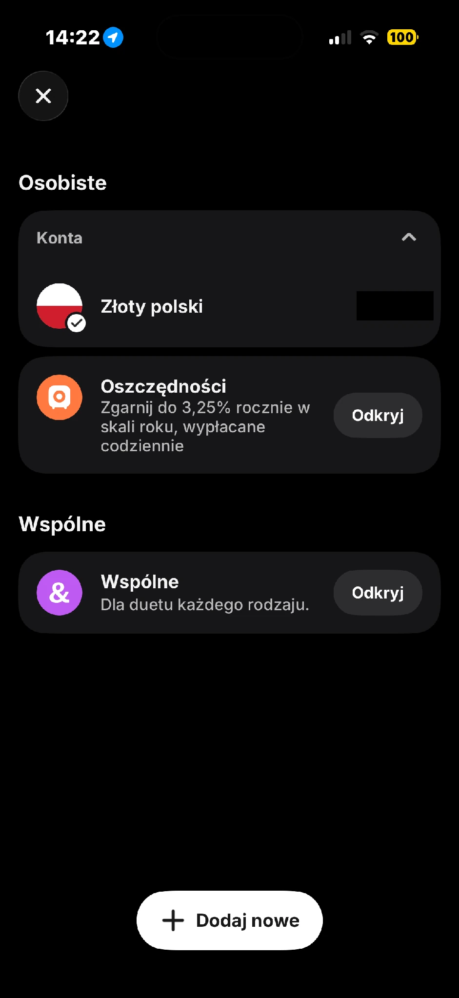 Na liście wybierz „Dodaj nowe”.
