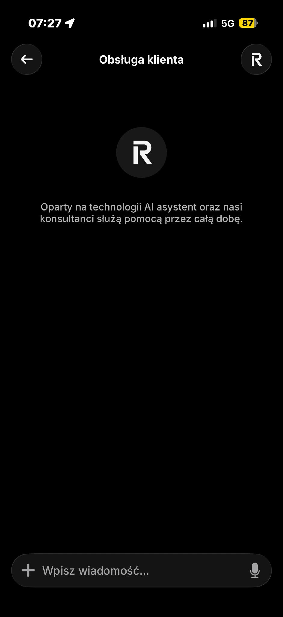Okno wsparcia służy do opisania sprawy
