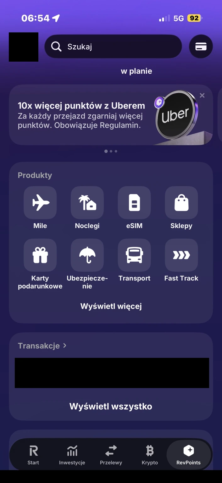 Wśród usług wybierz eSIM.