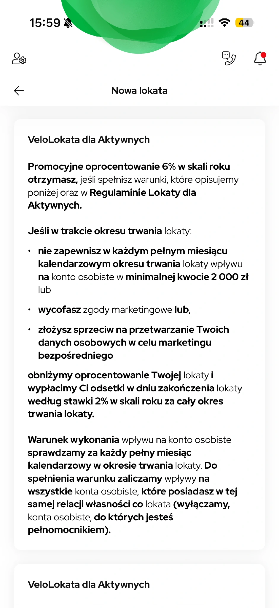 Warunki wpływu i marketingu oraz stawka przy ich niespełnieniu.