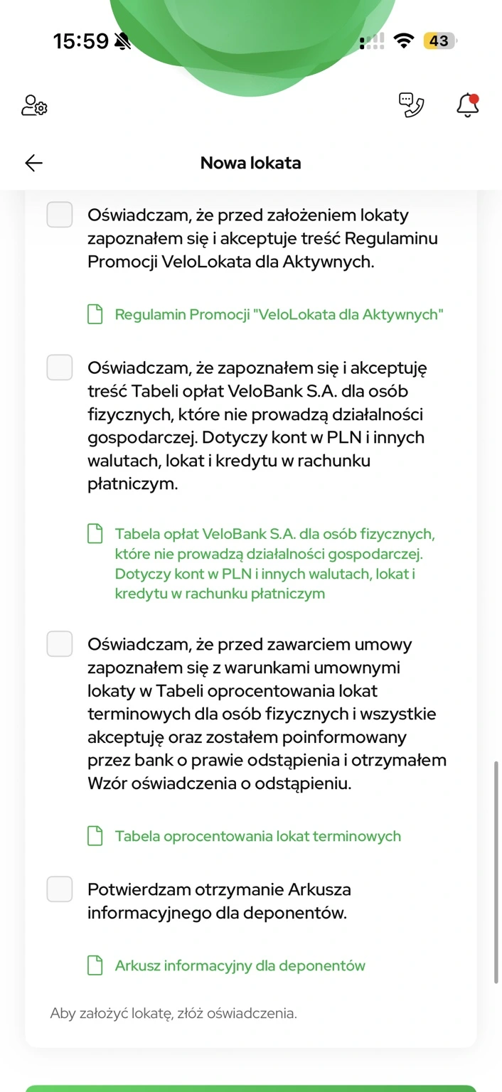 Dokumenty i oświadczenia do sprawdzenia przed zatwierdzeniem.