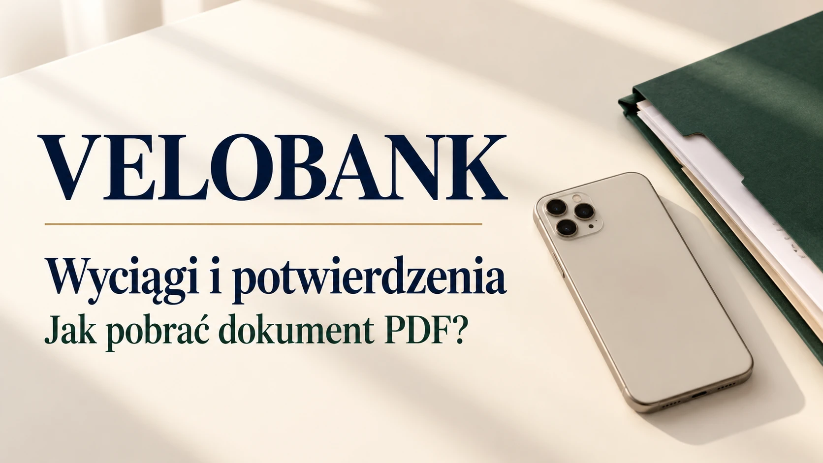 Wyciąg i potwierdzenie przelewu w VeloBanku