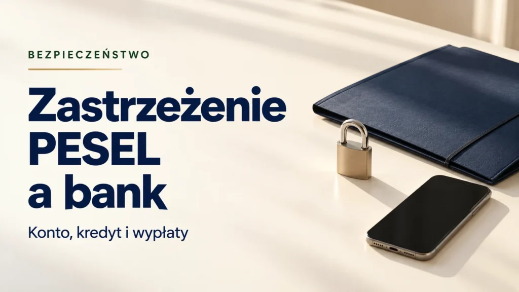 Zastrzeżenie PESEL a bank. Konto, kredyt i wypłaty
